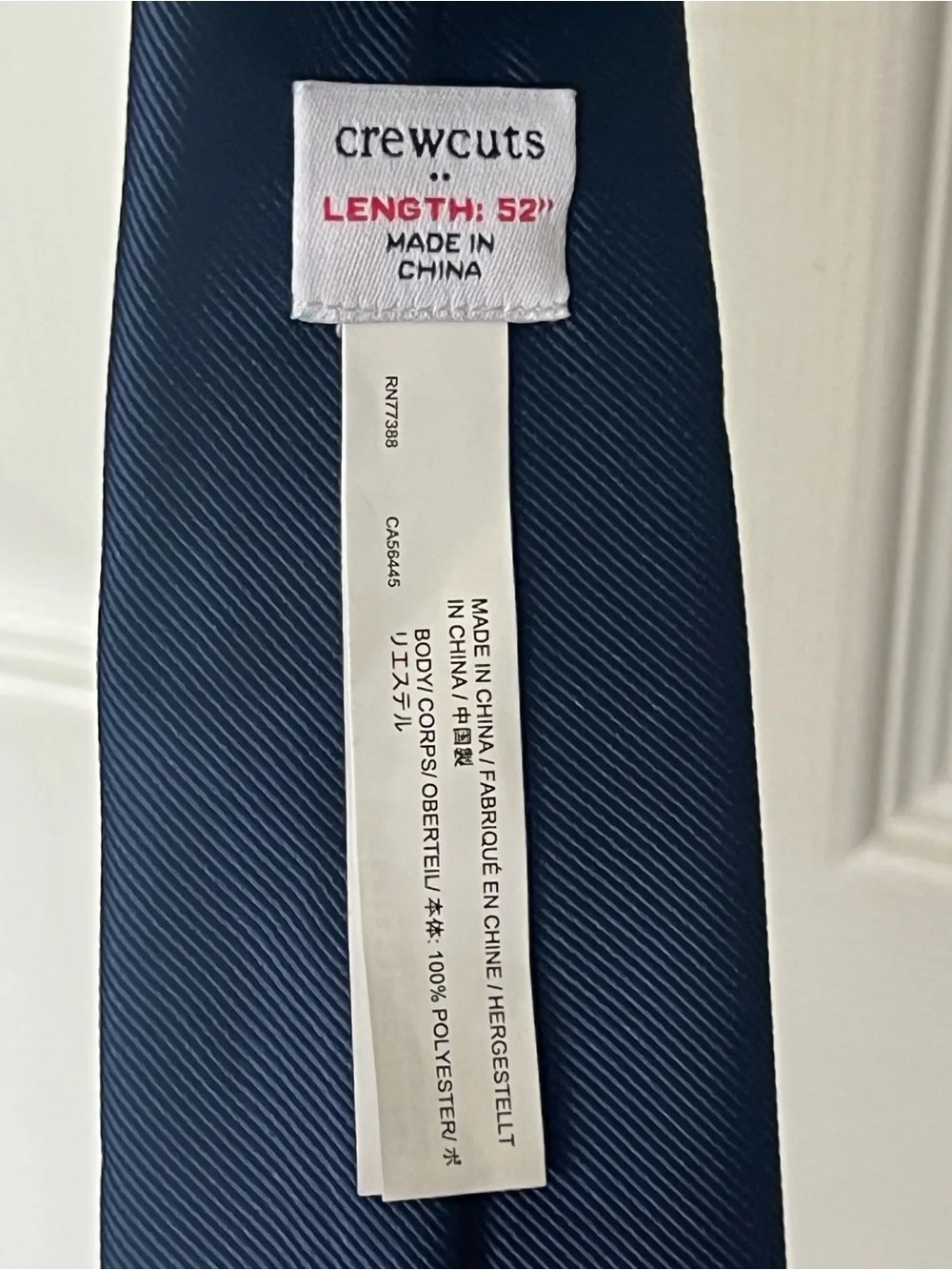 NWOT Crewcuts Neck Tie Boys 52” Navy Blue polyester Tie